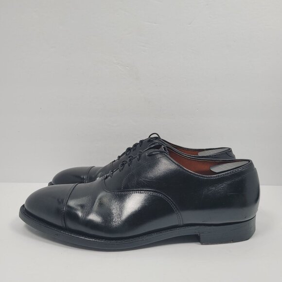 Alden 907 Straight Tip Bal Oxford Men's Black Leather Cap Toe Shoes US Size 11.5 - Picture 2 of 8